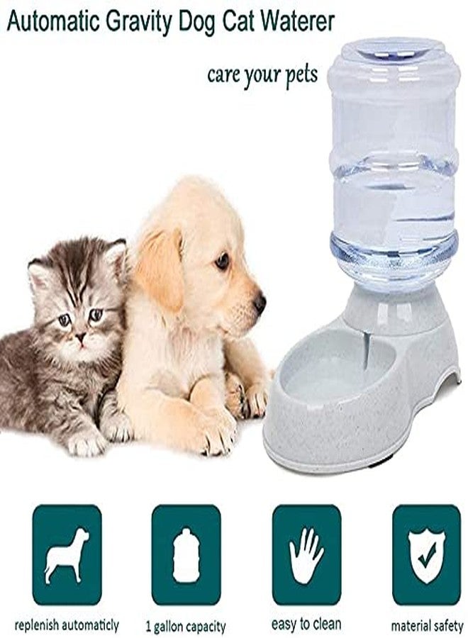 TGOPIT موزع مياه للحيوانات الأليفة يعمل بالجاذبية من TGOPIT، سعة 3.8 لتر، نافورة مياه للشرب، زجاجة، وعاء، حامل أطباق - Image 5